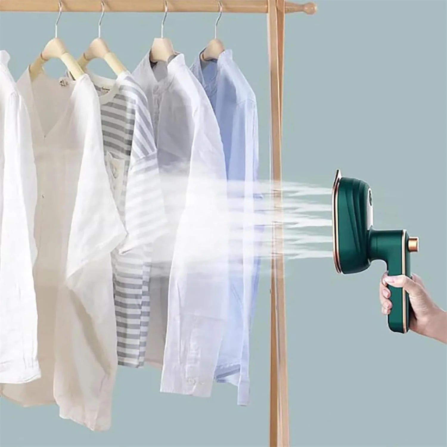 Ivyever Rotary Garment Iron, Aerohake Rotary Garment Iron, 2-In-1 Portable Handheld Rotary Garment Iron, Ivyever Iron Steamer, Handheld Iron for Clothes, Curtains, Sheets, Pillowcases