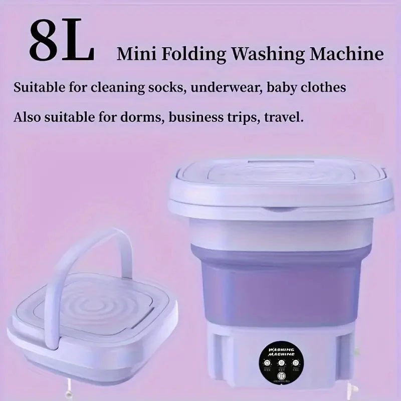 Folding Washing Machine Household Wash-Off Dual-Purpose Vertical Mini Washing Machine Baby Underwear Underwear Washing Socks Etc