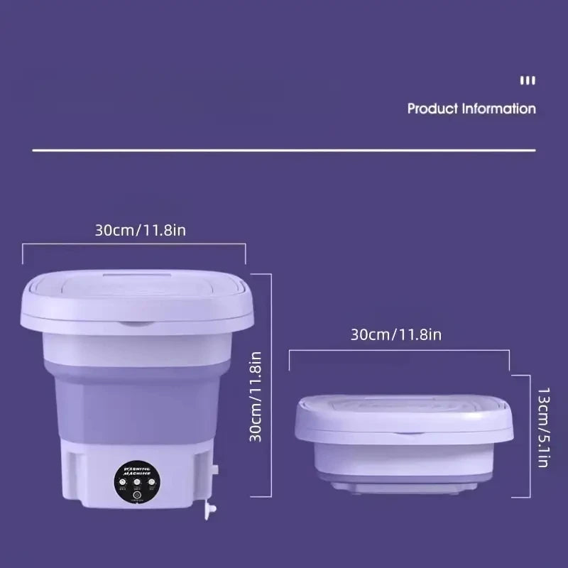 Folding Washing Machine Household Wash-Off Dual-Purpose Vertical Mini Washing Machine Baby Underwear Underwear Washing Socks Etc