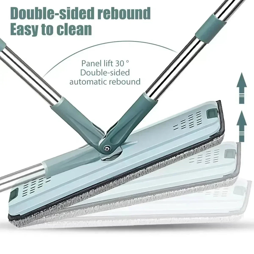 Scratch Free Mop, Hand Washable Flat Mop, Household Wooden Floor Mop, Mop, Lazy Flat Mop, Rotating Mop Bucket