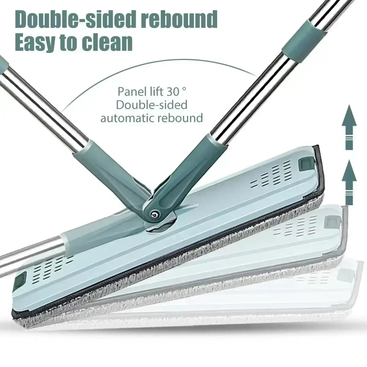 Scratch Free Mop, Hand Washable Flat Mop, Household Wooden Floor Mop, Mop, Lazy Flat Mop, Rotating Mop Bucket